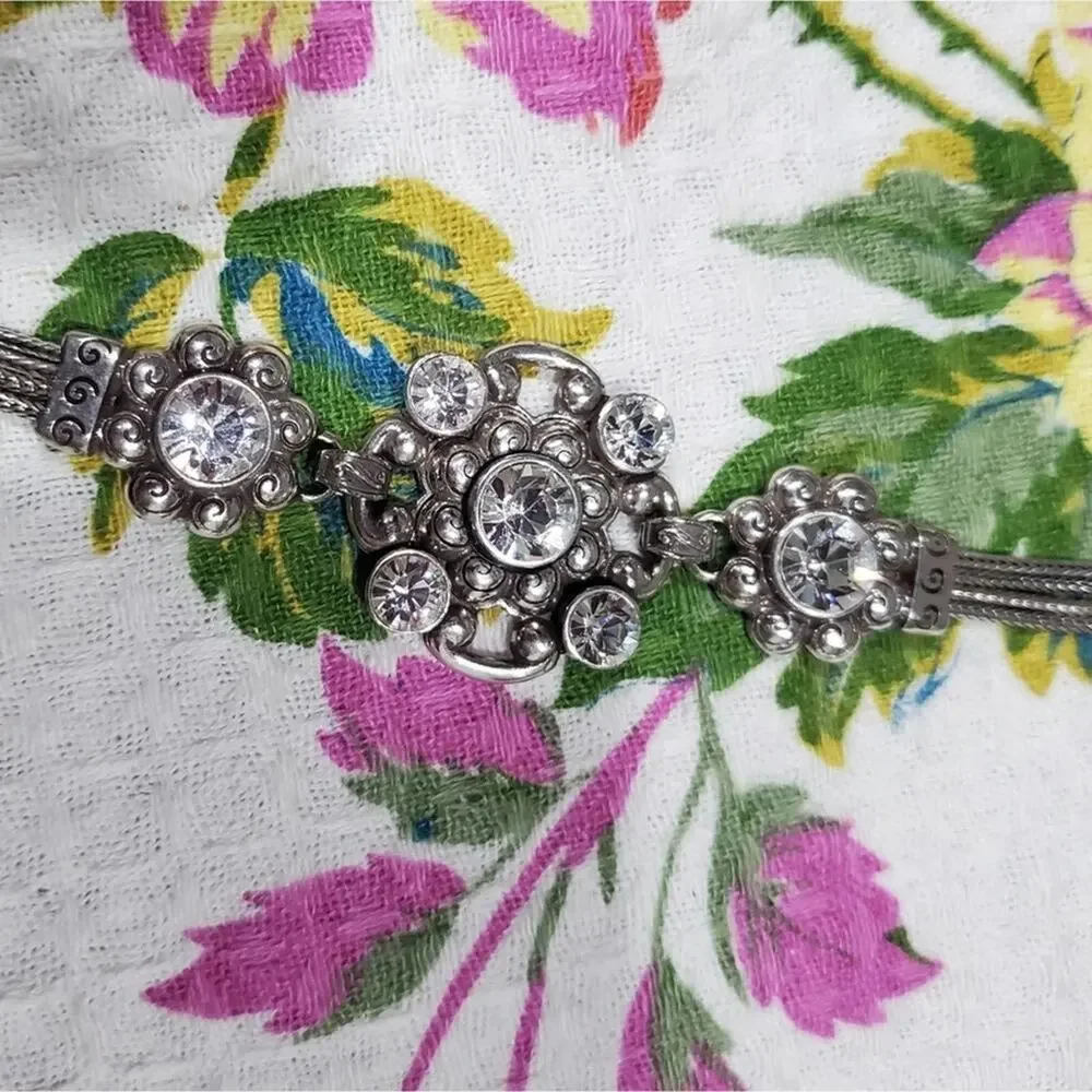 Brighton gorgeous starburst jeweled crystal‎ bracelet new!!!